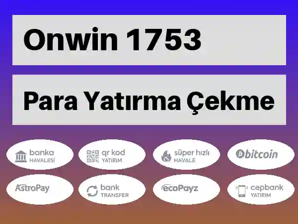 Onwin Mobil Para yatırma ve çekme 1753